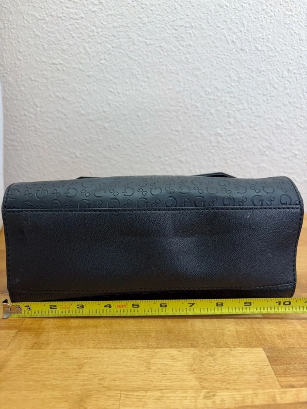 Guess Los Angeles Black Logo Embossed Satchel Crossbody Bag